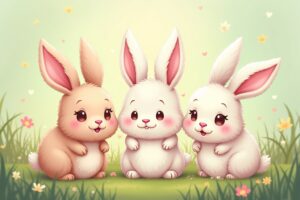 Lapins dessin animé : personnages adorables